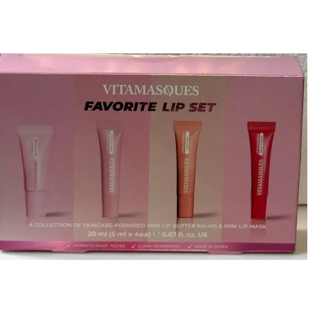 Vitamasques Lip Treats- Favorite Lip Set - 4ct - 20mL -  NEW in box